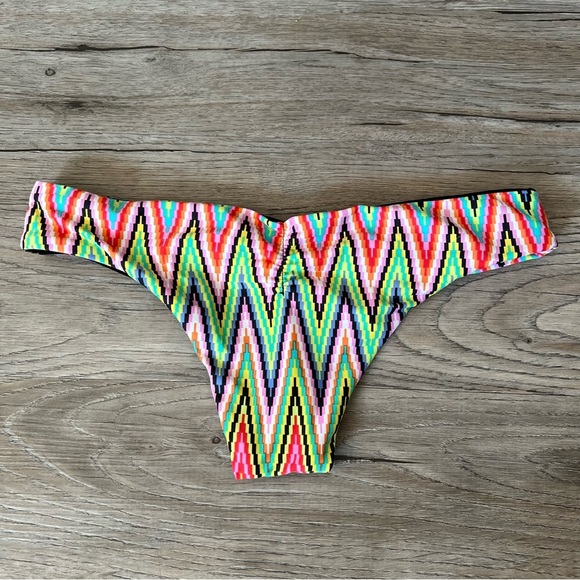Colorful Zigzag Reversible Bikini Bottom - Picture 3 of 6